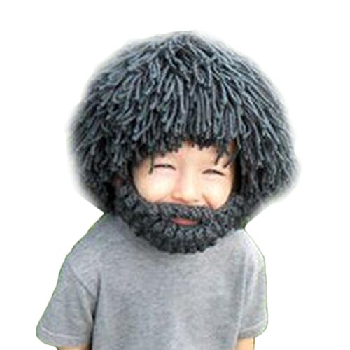 Malloom® Beard Wig Hats Handmade Knit Warm Winter Caps Men Women Kid