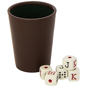 Cayro – Cubilete para Dados Poker Casino – Cubilete Forrado en Interior Buen Diseño – Ideal para Juegos De Mesa – Diseño Único – para Regalar