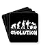 Produktbild Evolution of a Pokemon Trainer - Darwin - Evolution of Man - Getränkeuntersetzer - quadratisch 4 Stück