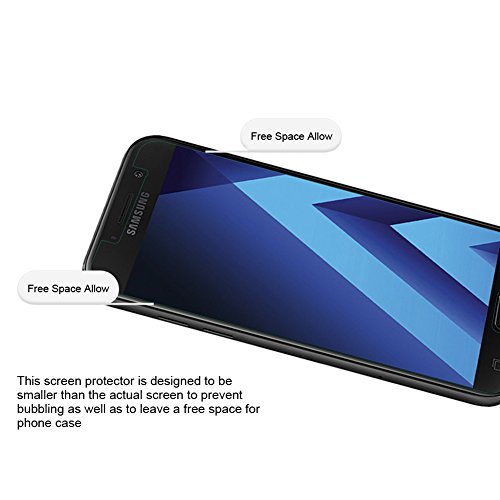 [2 Stück] Samsung Galaxy A3 2017 Panzerglas Schutzfolie,(Nicht für Samsung Galaxy A3 2015/2016) BtDuck HD Ultra Klar Transparent 9H Härtegrad [Kratzfest][Hohe Transparenz] [Fingerabdruck-frei][Blasenfrei] [Anti- Fingerabdrücke] Panzerglasfolie folie Displayschutzfolie Hartglas Gehärtetem Glas DisplayPanzerglas Schutzfolie Displayschutz für Samsung Galaxy A3 2017 - 5