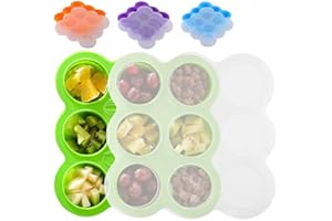 PIQIUQIU Recipiente de Silicona para Guardar Alimentos, moldes de Silicona con Tapa para Cubitos de Hielo, Caramelos y Chocolate (Verde 9 x 75ml)
