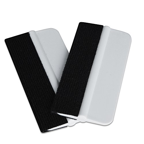 Outil Ehdis® 2PCS en vinyle souple Wrap Mini Window Tint Film Installation Raclette Vinyl Film Applicator Raclette pour Vinyl Wraps & Stickers avec tissu noir en feutre