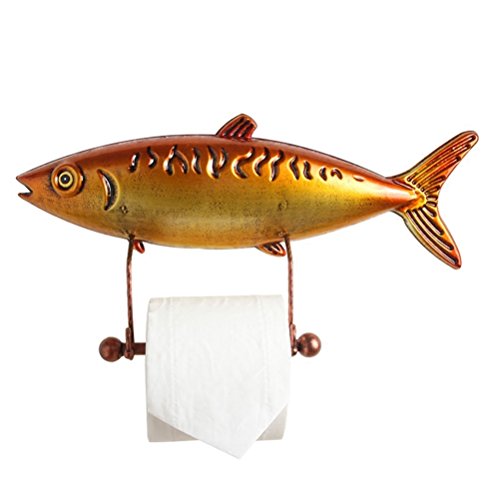 Preisvergleich Produktbild JYFG Rollenhalter Papierrollenhalter Badezimmer Universal Toilettenpapierhalter aus Thunfisch, gold