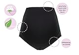 Umstandsslip-Schwangerschaftsslip-Überbauchslip für Damen, im Einzelpack-Doppelpack-Set, aus Baumwolle-Modal, in Schwarz und Beige von HERZMUTTER (5100) - 5