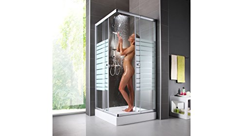 baumarkt direkt Eckdusche Trento, variabel verstellbar 80 – 90 cm, Duschkabine silberfarben - 7