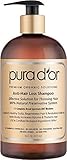 Pura d'or Premium Organic Anti-Hair Loss Shampoo (Gold Label), 16 Fluid Ounce by pura d'or [Beauty]