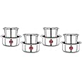 SOWBAGHYA Stainless Steel Dabara Set (8) | Tea Dabara Set | South Indian Coffee Glass Tumbler Set of 8 | Serving Drinkware | Stainless Steel Dabara 8 Tumbler Set.