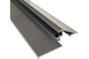 HOMEWELL - Seuil de porte PMR (Norme Handicap) aluminium avec joint et découpe d'angles (Brut, 830mm)
