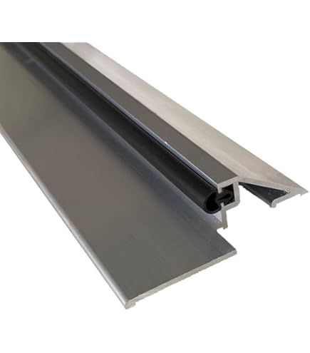 Soglia Antipioggia Drenante In Alluminio 163cm - Per Porte E Finestre, Colore Argento - Foto 5