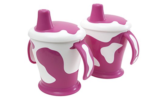 Anywayup Cow Cup (250 ml, Pack of 2, Pink/ White)