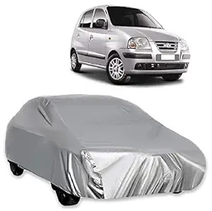 Sarte Superior Silver Metty Car Body Cover for Santro Xing, I 10, Spark, Beat, Eon, Estilo, A Star, Indica