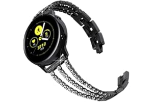 N\C Bracelet Remplacement pour Galaxy Watch 6 40mm, Bling Bracelet en acier inoxydable diamant bracelet femme bijoux für Samsung Galaxy Watch 6 5 4 40mm 44mm/Watch 6 Classic 43mm 47mm