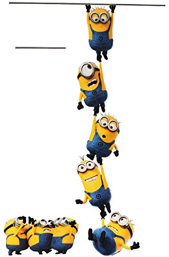 große _ Wandtattoo / Sticker – “ Minion – Ich einfach unverbesserlich / Kette “ – Wandsticker – Aufkleber für Kinderzimmer – selbstklebend + wiederverwendbar – Kinder – Minions / Mark Dave Stuart Bob Kevin – Mädchen & Jungen – Despicable Me – Kinder – Wandaufkleber – Postersticker – Deko – Poster – Tattoo - 4