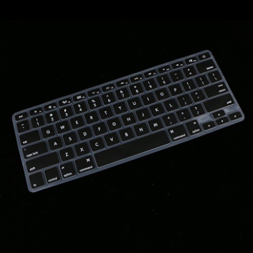 Gazechimp Tastatur Abdeckung Wasserdicht Silikon Keyboardschutz Hülle Haut für Macbook Air Retina13/15/17 Zoll – Schwarz - 4