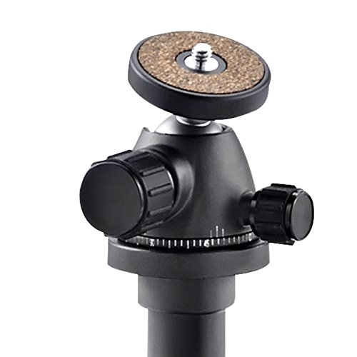 Cullmann NANOMAX 490 - Monopie con Cabezal esférico (Quadruple-Extension, máxima Carga 2.5 kg, Altura máxima 156 cm)