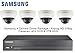 Produktbild Samsung 4x AHD Analog HD 1080P Dome CCTV Kameras & 4 Kanal DVR 2TB HDD Paket - 12mm Objektiv, 12V DC, IR, HDMI/VGA