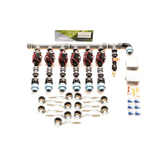 Plug&Rain 6er-Ventilverteiler mit Hunter PGV mit Durchflussregulierung und Druckluftanschluss, 25 mm (3/4") Expert