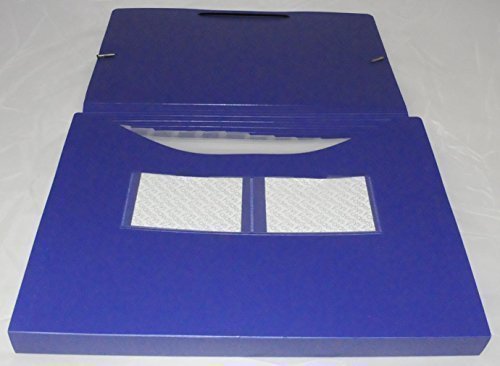 Preisvergleich Produktbild Fächer-Sammelmappe A4, mit 12 Reiter, 235x334x28mm, blau