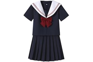 TTYAO REII Uniforme clásico JK japonés para niñas, uniforme escolar, camisas de marinero, falda plisada, disfraz de anime para estudiantes