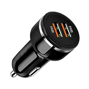 Blackstar Fast Car Charger (Turbo Charger) (Black, 36Watts - Two USB (Dual QC3.0)