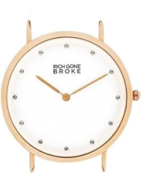 Armbanduhr Rich Gone Broke Zifferblatt 39mm aus weiß und Armband in rgmdcase