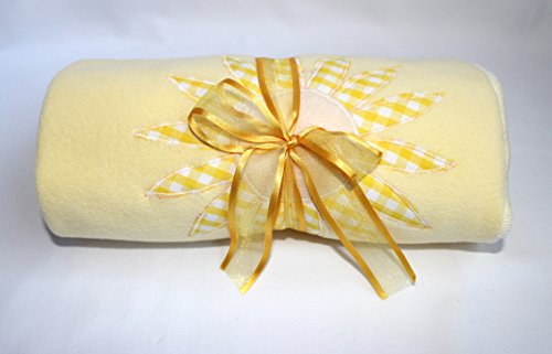 Exclusive Tangled Flower Super Soft Winter Baby Blanket From Newborn Baby fleece cuddly and warm blanket yellow