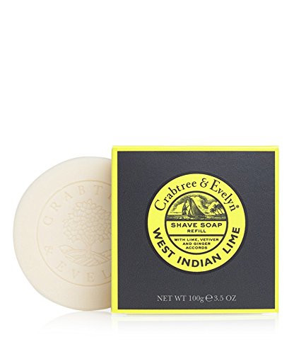 Crabtree and Evelyn West Indian Lime Shave Soap in Bowl-Refill