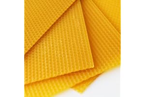 L'ABELLAMEL L'Abella Mel - Láminas de cera de abeja natural - 8 láminas de cera de abeja de 15x15cm, 200gr