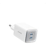 Anker Caricatore USB C 47 W, caricatore 523 (Nano 3), compatto con 2 porte GaN caricatore rapido per iPhone 15/15 Plus/15 Pro