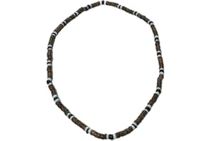 Textiles 4 Home Men’s Beaded Surfer Necklace Wooden and Various Stone Beads African Bead Beach Necklace