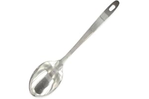Fackelmann 40693 Cuillère à servir, louche plate, cuillère de cuisine, ustensile de cuisine, cuillère à soupe, Acier inoxydable, Argent, 31,5 x 7 cm