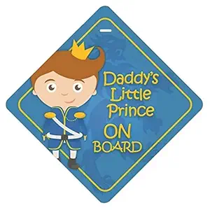 CVANU Daddys Little Prince ON Board Safty Windows Car Sticker (Pack of 2) CV-94