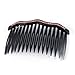 Purple Bling Rhinestones Accent Comb Hair Clip Clamp Black for Women