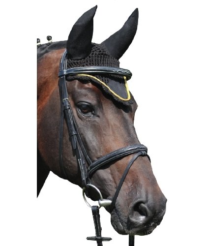 Ear-BonnetNet-in-Black-with-Gold-Trim-Size-Full