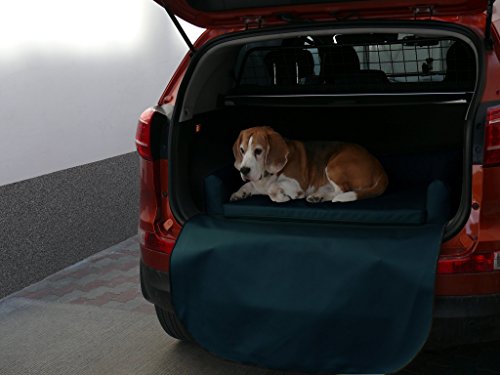 Preisvergleich Produktbild PABLO Autoschondecke für Kofferraum Autoschutzdecke Hundeschutzdecke Kunstleder + Matratze (M - 95x70x140cm, Graphit )