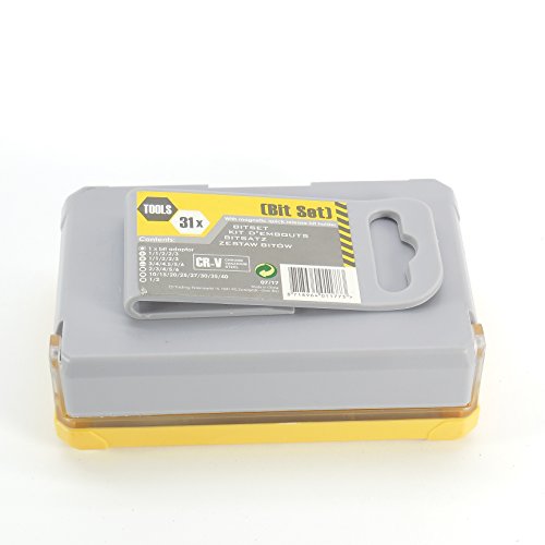 Profi Bit Satz Chrom Vanadium mit Schnellwechsel Bithalter 31tlg. - 2