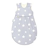 Odenwälder Klimasoft cold Tencel-Schlafsack white stars light silver, Größe:110