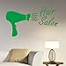 Produktbild Zaosan Mädchen schönheitssalon wandaufkleber friseursalon Vinyl abnehmbare Wand Applique föhn Muster Friseur Friseur Dekoration grün 138x84 cm