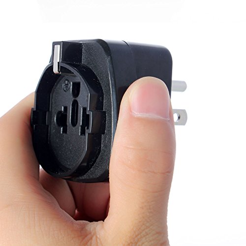 Neuftech ein Stück Reisestecker Adapter USA 3pin Typ B mit Schutzkontakt für America Canada China Taiwan Tailand Philippines Japan - 3