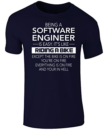 Being a Software Engineer is Easy. It's Like Riding a Bike. T-Shirt - Funny Software Engineer T-Shirt