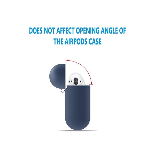 Funda de piel de silicona FRTMA con correa deportiva para Apple AirPods, azul - Imagen 4
