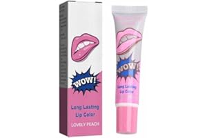 Virtcooy Buccia di rossetto per tatuaggi, Tinta labbra staccabile, Macchia per labbra Peel Off impermeabile, Colori Colorati Easy Staccabile Peel Reveal Lip Stain Per Trucco Quotidiano, 1 item