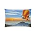 Produktbild Vintage Colorful Hot Air Ballon Rechteck Sofa Home dekorativer Überwurf-Kissenbezug Baumwolle Polyester Twin Seite Druck 40,6 x 61 cm