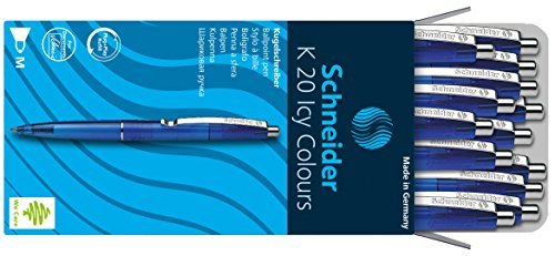 Schneider K20 Icy Colours Kugelschreiber (M) 20er Packung blau