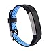 Produktbild Band für Fitbit Versa,BEETEST Mode Silikon Sport Atmungsaktiv Ersatz Armband Smart Armband Uhr Handgelenk Band Strap für Fitbit Alta HR Smartwatch Schwarz + Blau