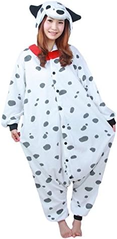 Women Men Adult Spotty Dot Dog Unisex Anime Christmas Halloween Carnival Cosplay Kigurumi Outfit Costume Onesies Pajamas Romper Clothing Piece suits