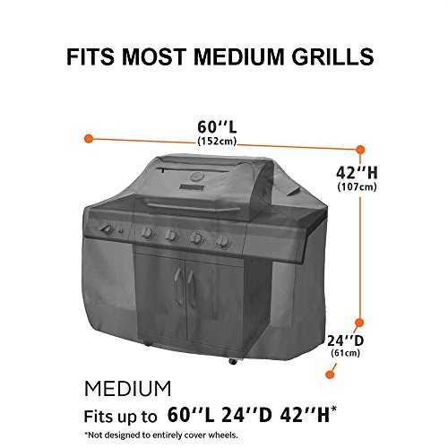 Wasserdichte Grillabdeckung 60-Zoll Leichte Patio Outdoor Barbecue Grill Abdeckungen für Weber Genesis Char-Broil Landmann Gasgrill Abdeckhaube Passend für die Meisten Mittelgroßen Grills (bis zu 4-5 Brenner) - 2