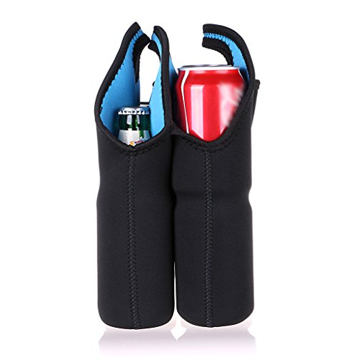btsky 6 Flaschen Isolierte Neopren Carrier Tote Tragetasche für Bier Baby Flasche Dosen Getränke - 7