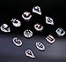 Sindy 5pcs New Crystal Rhinestone Oval Diamond Glitter Alloy Nail Art Decorations Nail Beauty Products Supplies (A3)
