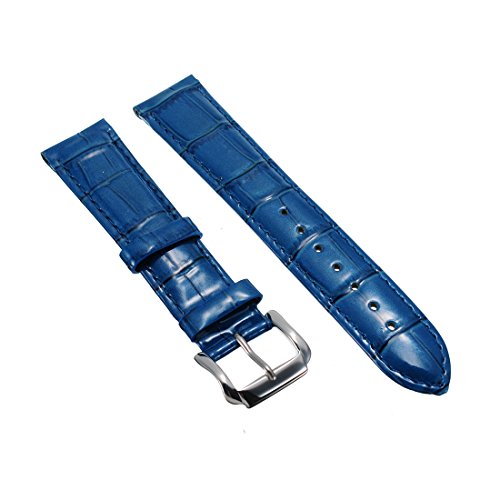 20mm Herren Damen Blau Genuine Leder Vintage Klassische Uhren-Armband Uhrenarmbänder Uhrband Watch Band Watch Strap Uhr Unisex mit Edelstahlschließe Dornschließe 20mm Herren Damen Blau Genuine Leder Vintage Klassische Uhren-Armband Uhrenarmbänder Uhrband Watch Band Watch Strap Uhr Unisex mit Edelstahlschließe Dornschließe